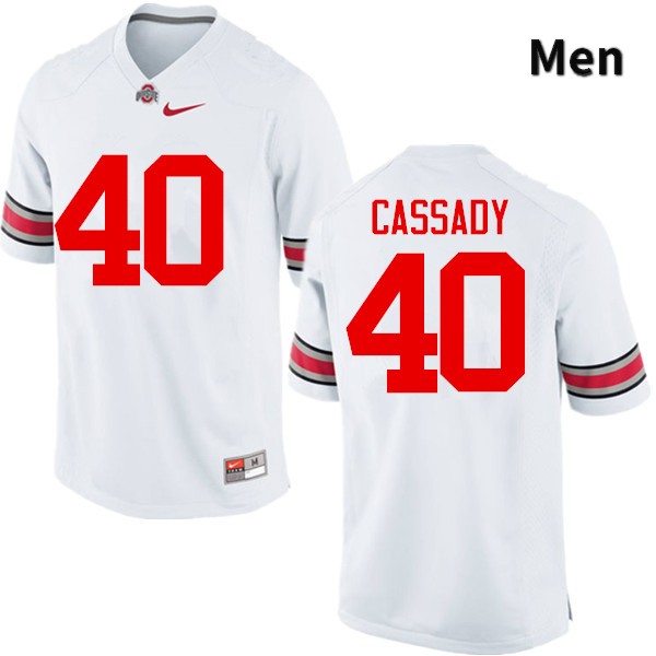 Ohio State Buckeyes Howard Cassady Men's #40 White Game Stitched College Football Jersey